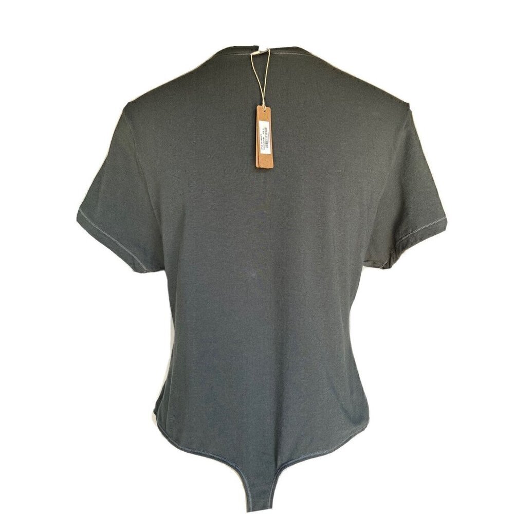 SKIMS Cotton Short Sleeve T-Shirt Bodysuit Deep Sea 3XL - Picture 3 of 5